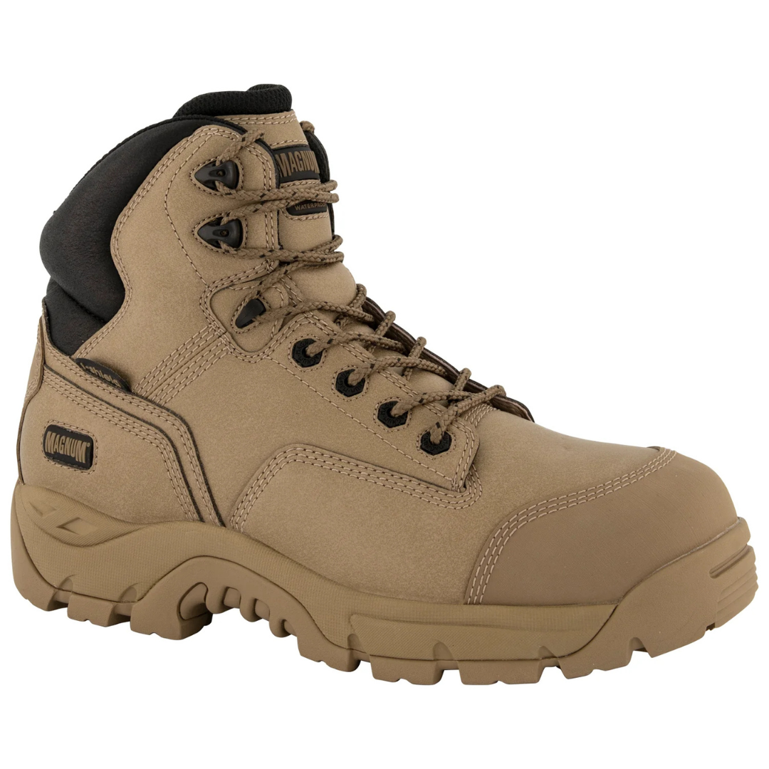 MAGNUM PRECISION MAX SZ CT WATERPROOF WORK BOOTS - STONE