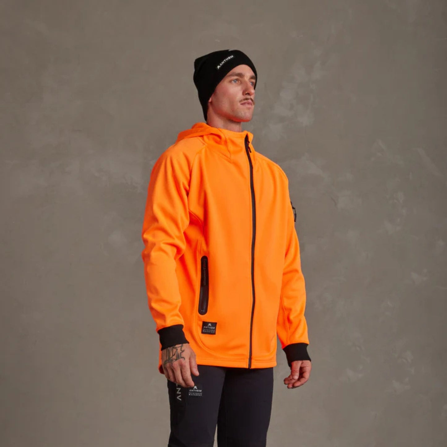 ANTHEM MEN'S TECH STRETCH SOFT-SHELL JACKET - ORANGE
