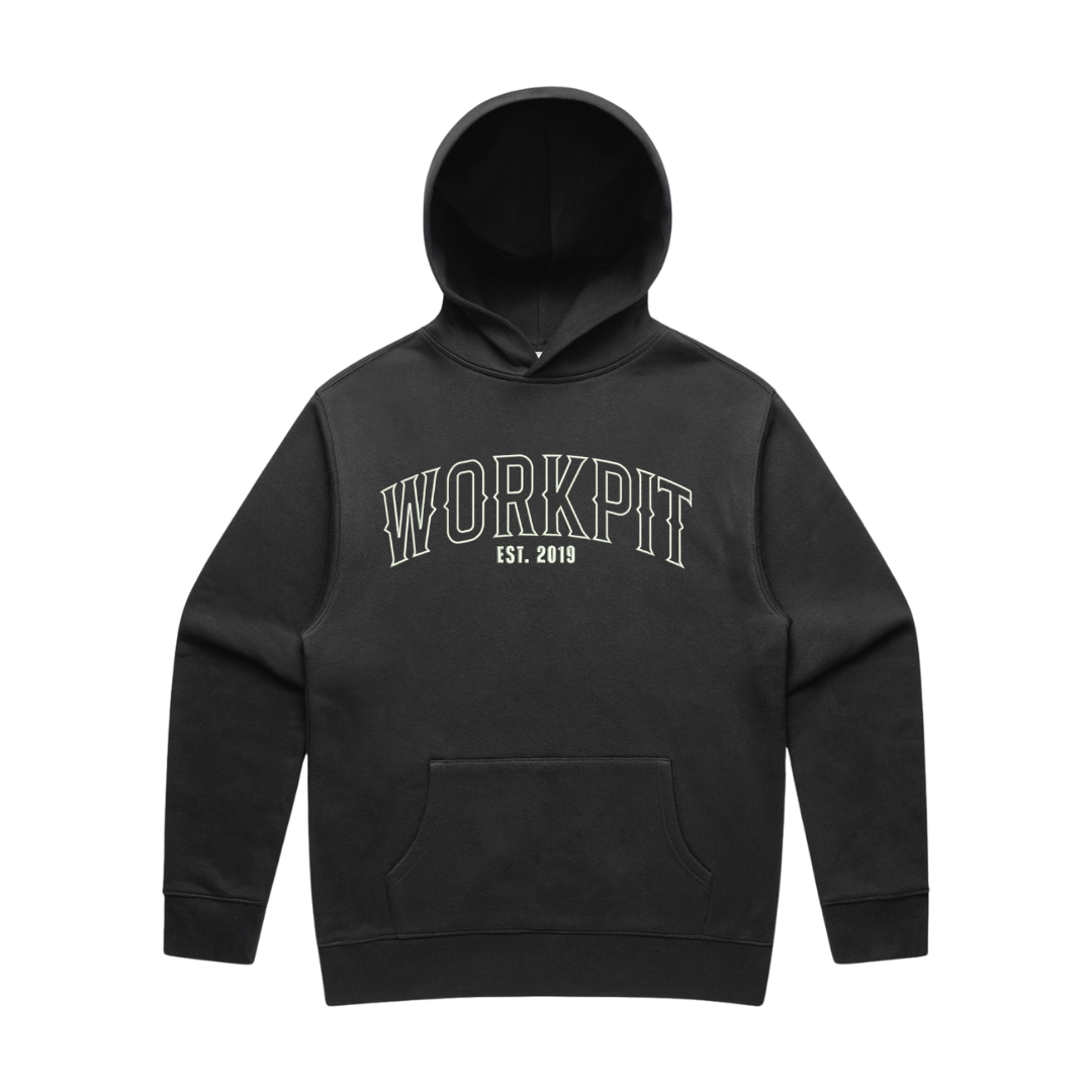 THE WORK PIT HOODIE - FADED BLACK