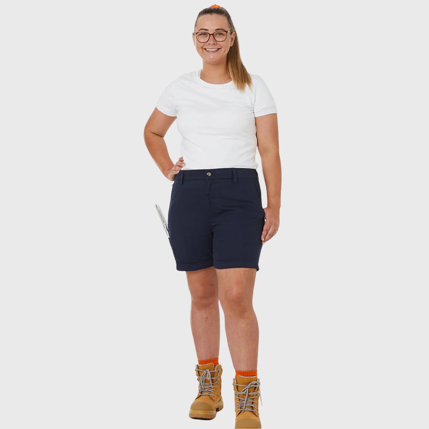 ZADIE WORKWEAR THE MIDDY SHORT - NAVY