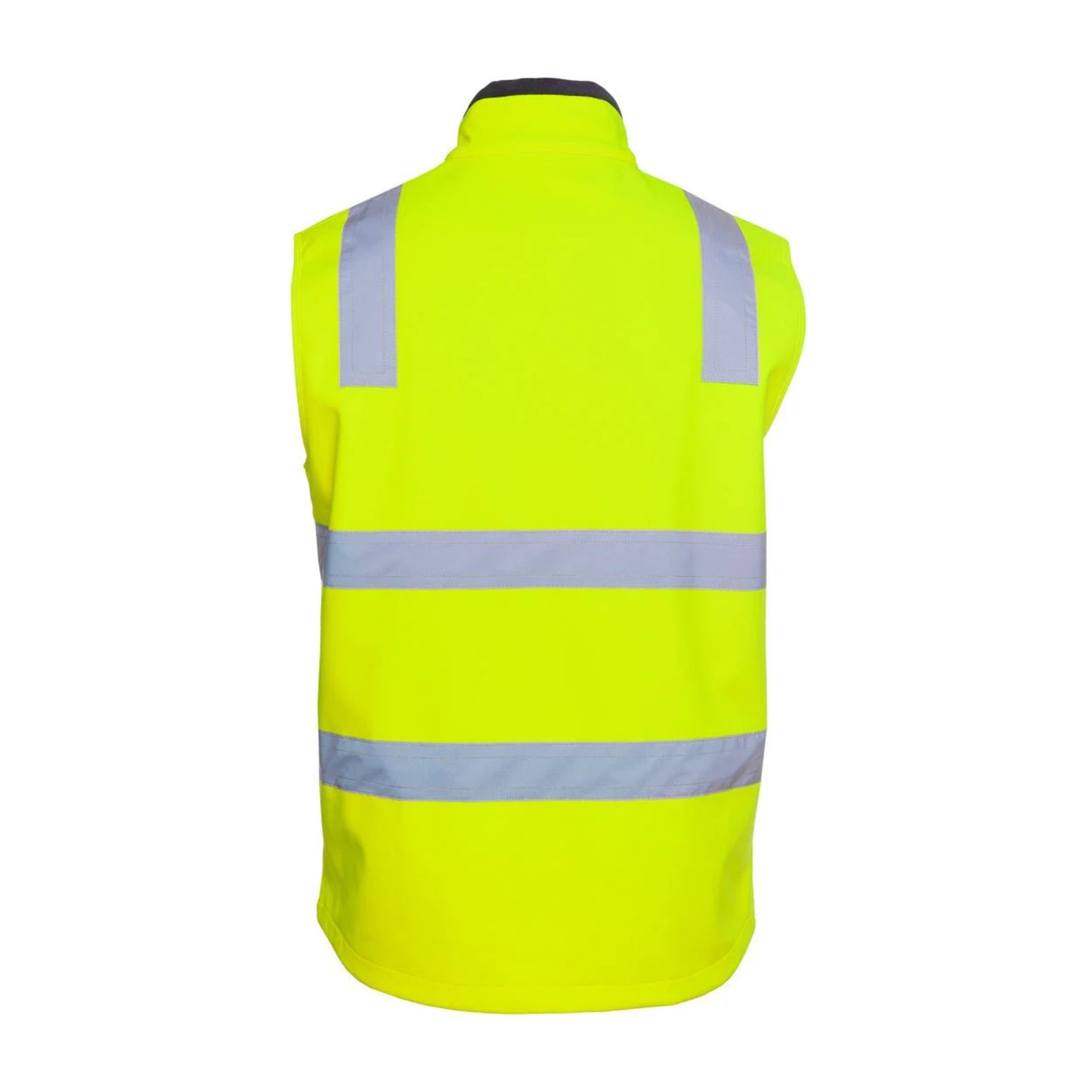 JB'S HI VIS (D+N) THREE LAYER SOFTSHELL VEST - LIME/NAVY
