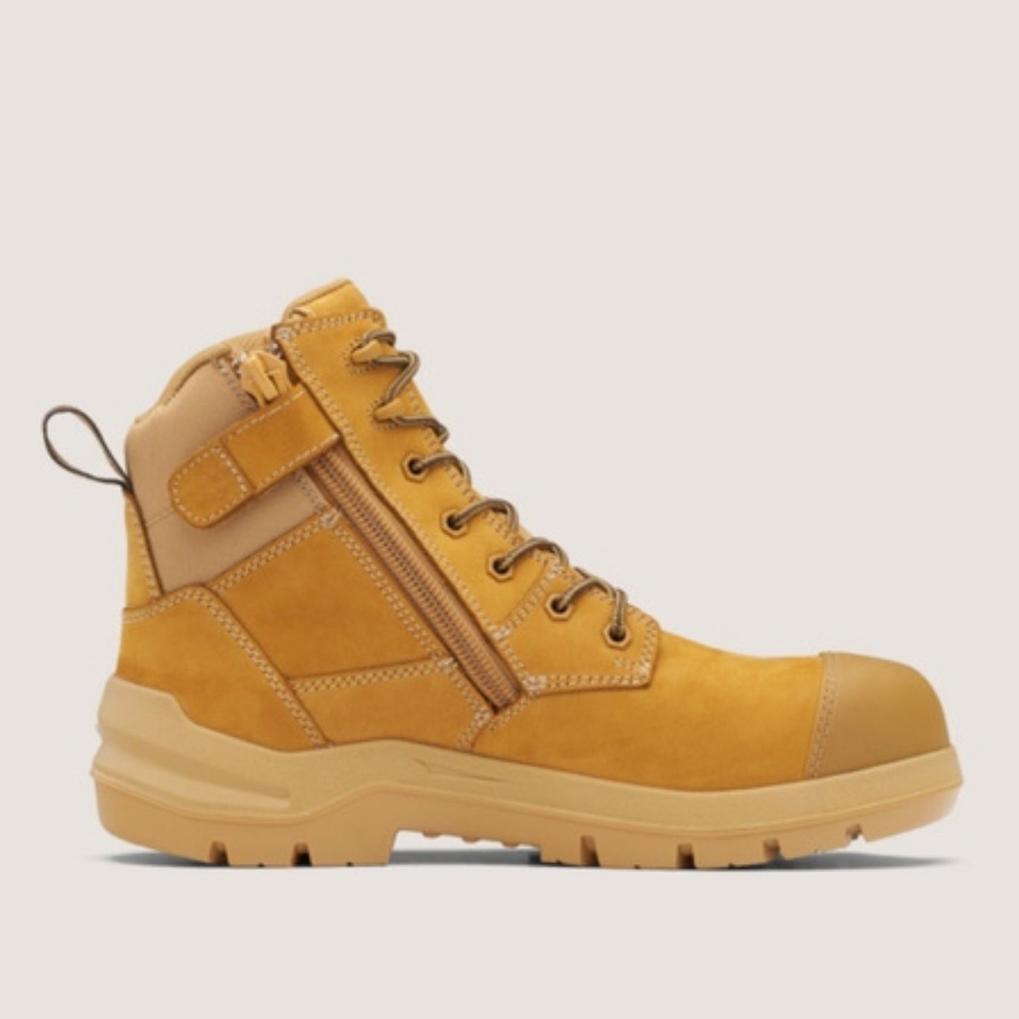 BLUNDSTONE #7560 UNISEX DURAFIT SAFETY ZIP BOOT - WHEAT