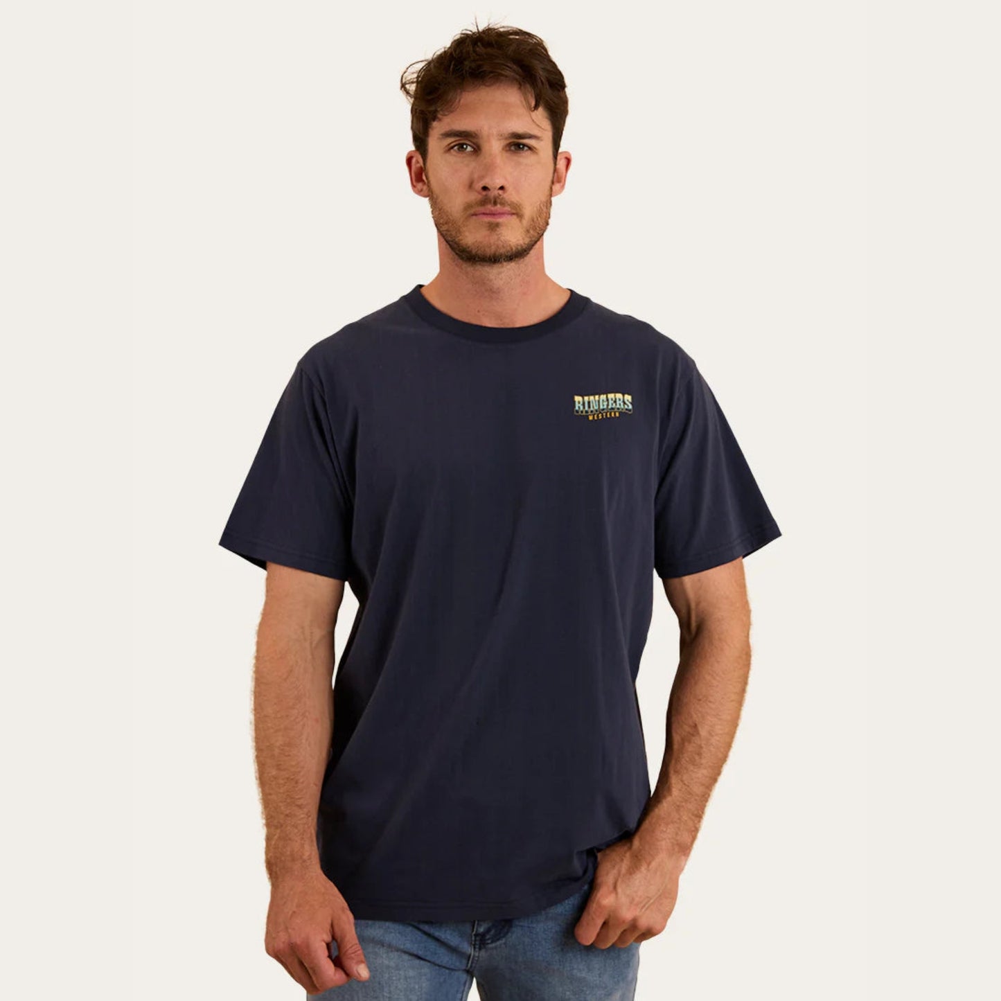 Buckin Barra Mens Loose Fit T-Shirt - NAVY