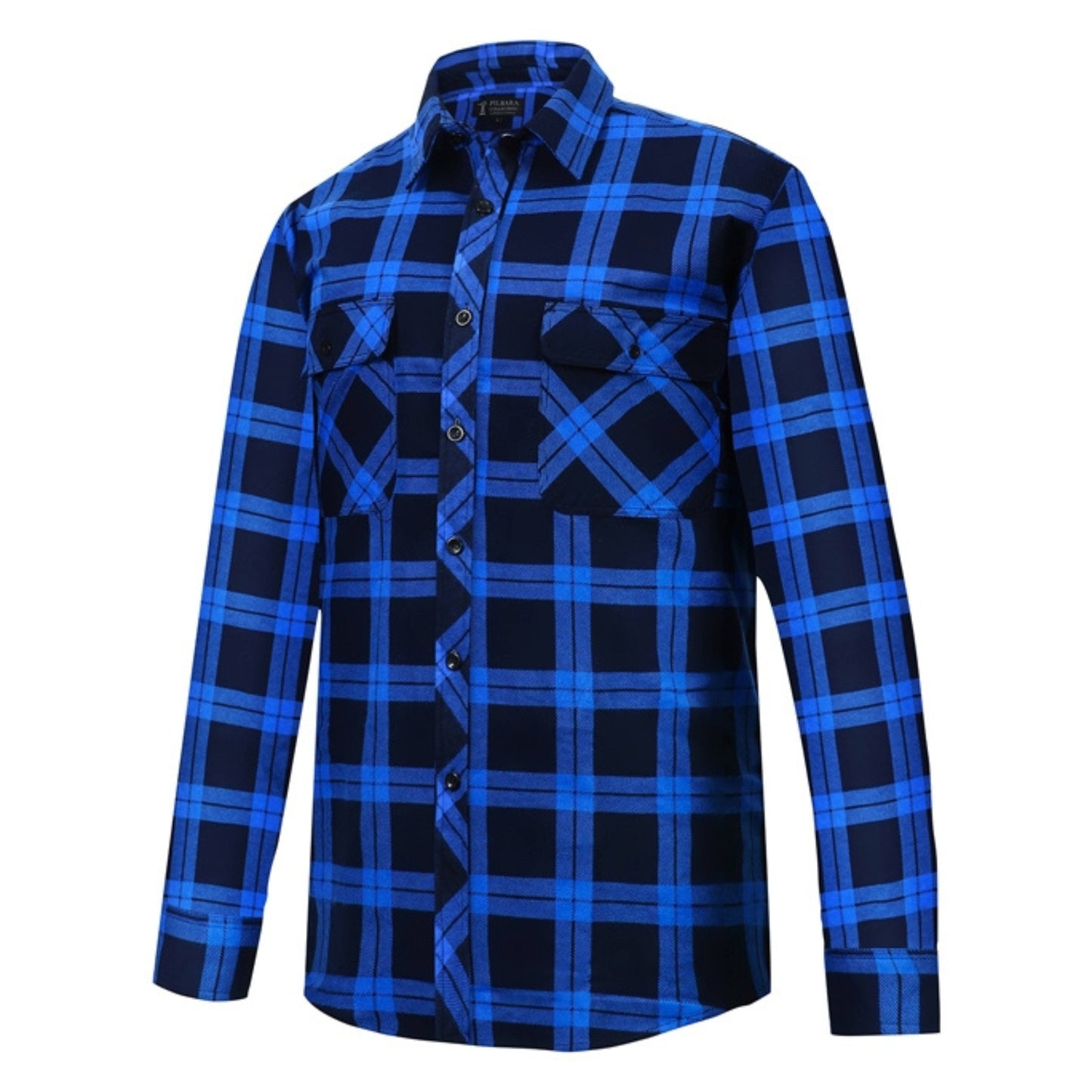 Flannelette Quilted Shirt Men's Open Front
