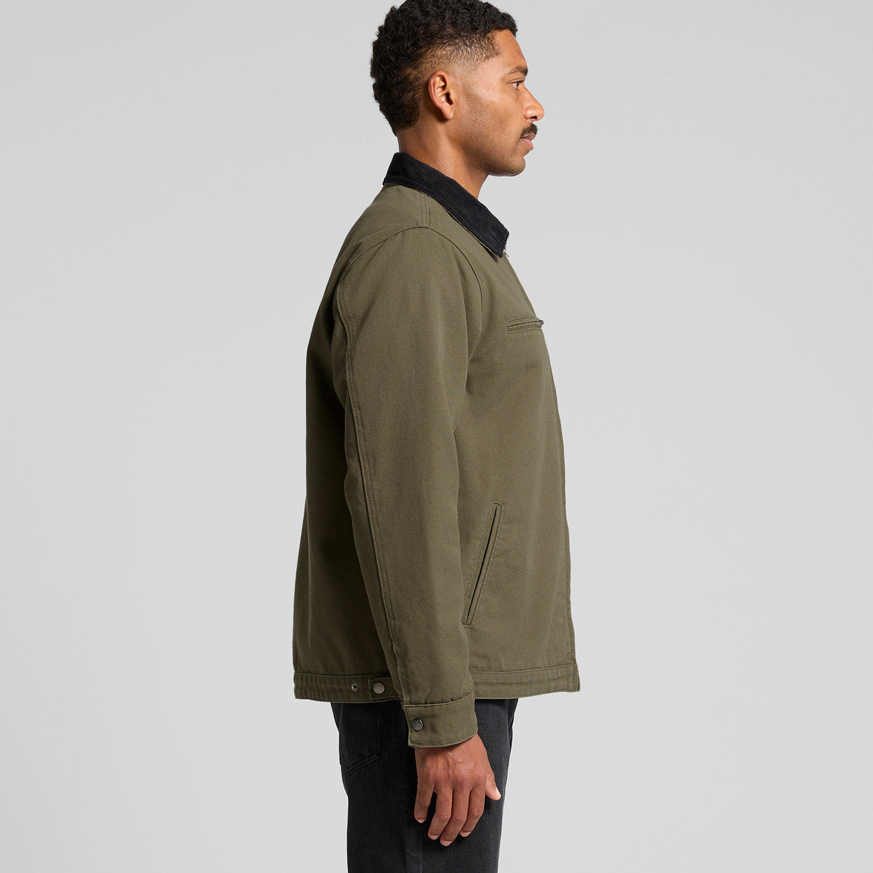 AS COLOUR CANVAS CORD COLLAR JACKET
