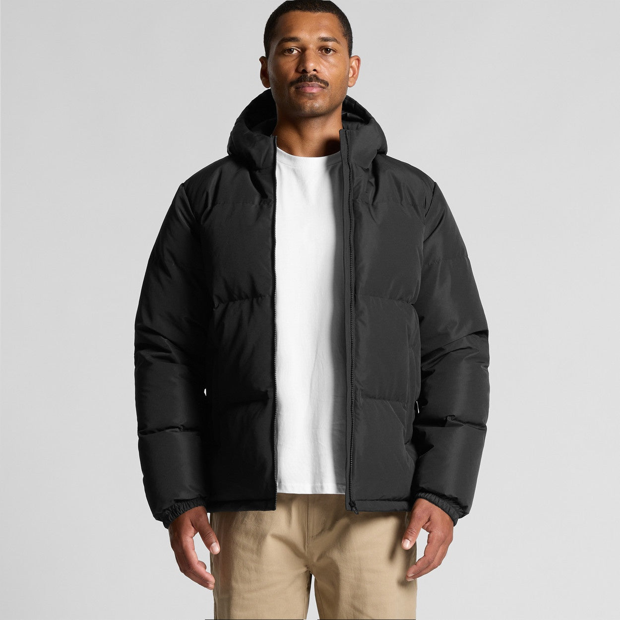AS COLOUR HOODED PUFFER JACKET - BLACK