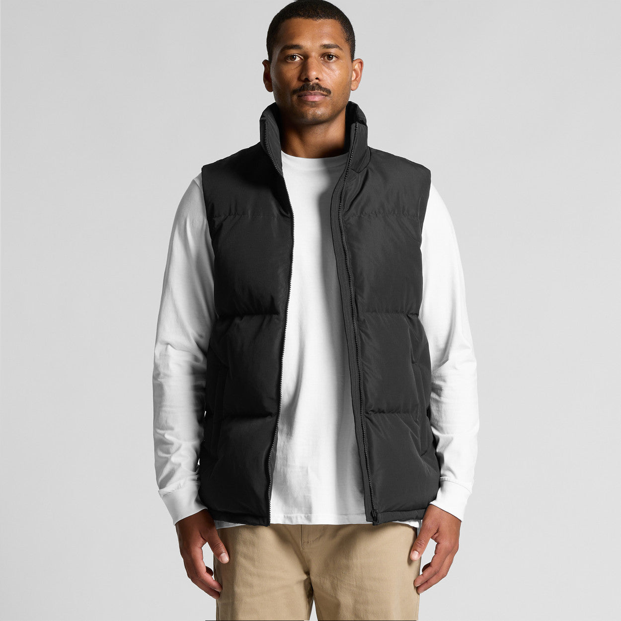 AS COLOUR PUFFER VEST BLACK