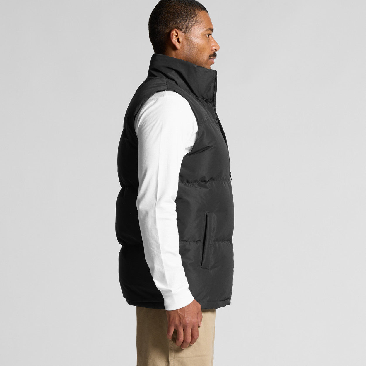 AS COLOUR PUFFER VEST BLACK