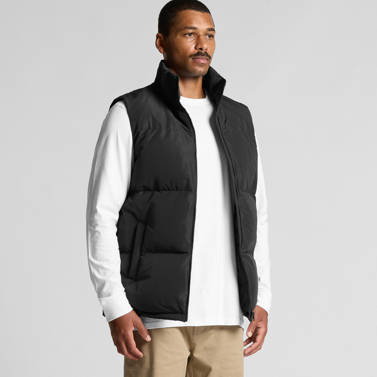 AS COLOUR PUFFER VEST BLACK