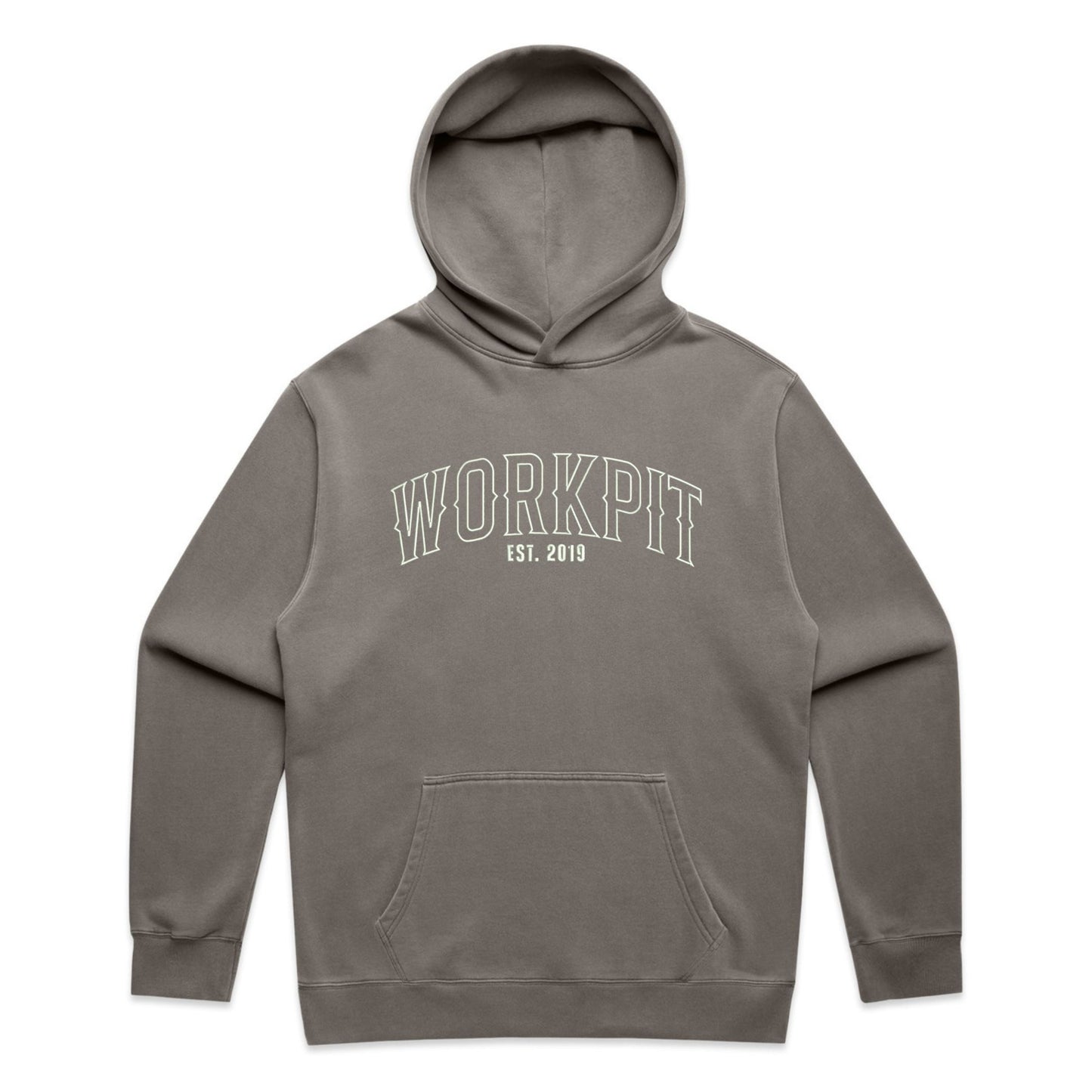 THE WORK PIT HOODIE - FADED GREY