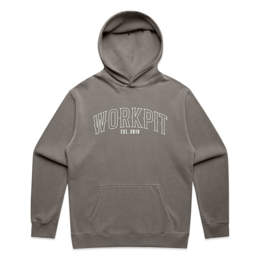 THE WORK PIT HOODIE - FADED GREY