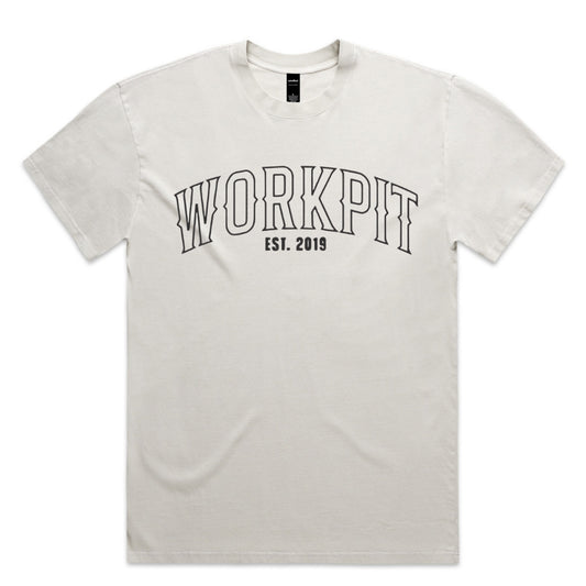 THE WORK PIT TEE - FADED BONE