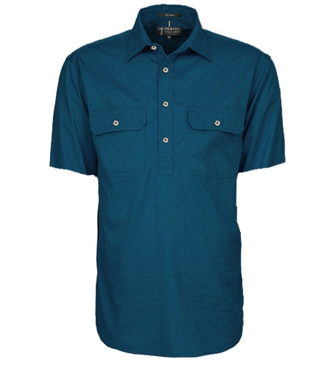 MENS PILBARA CLOSED FRONT SHORT SLEEVE SHIRT
