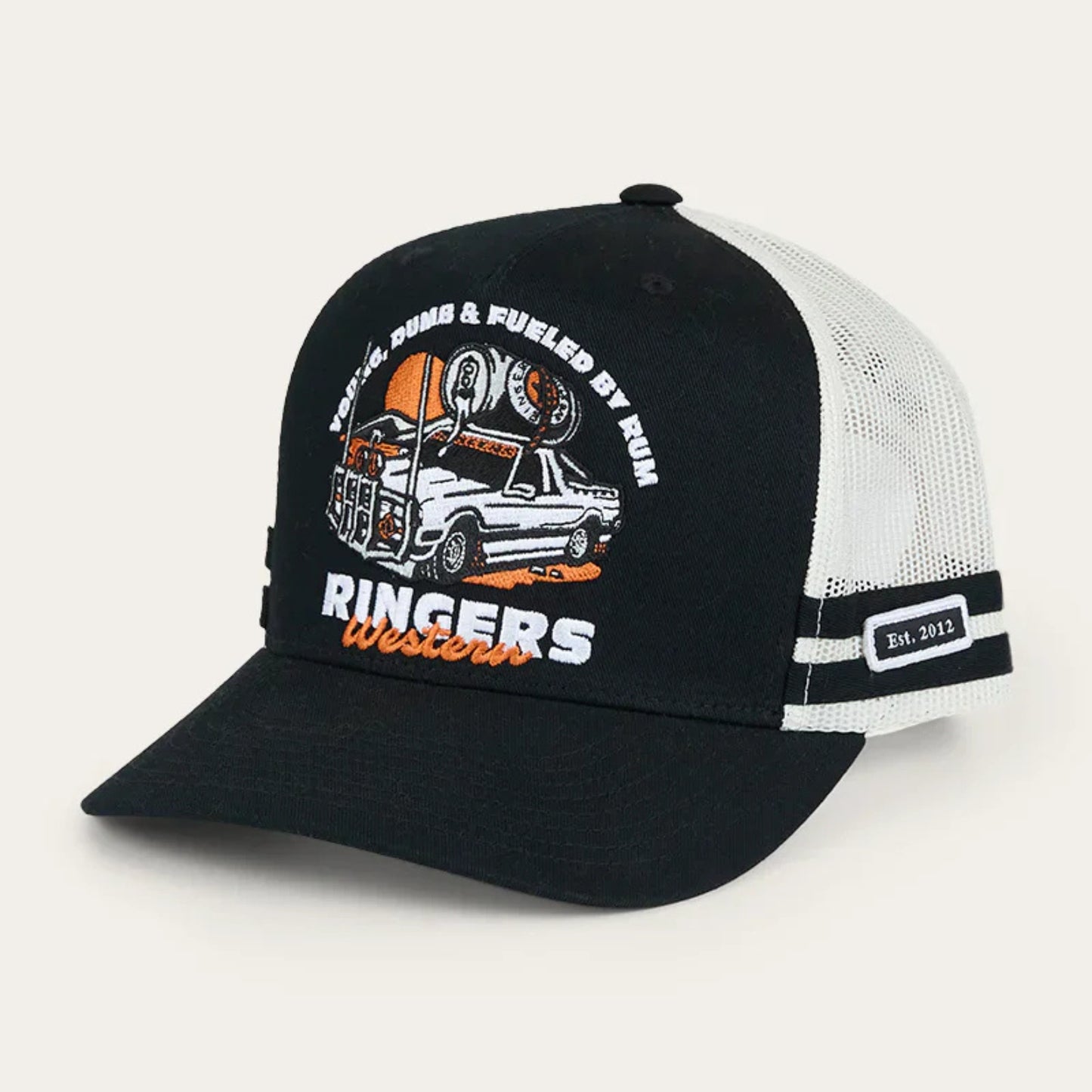 Rum Runner Outback Ute Trucker Cap - black
