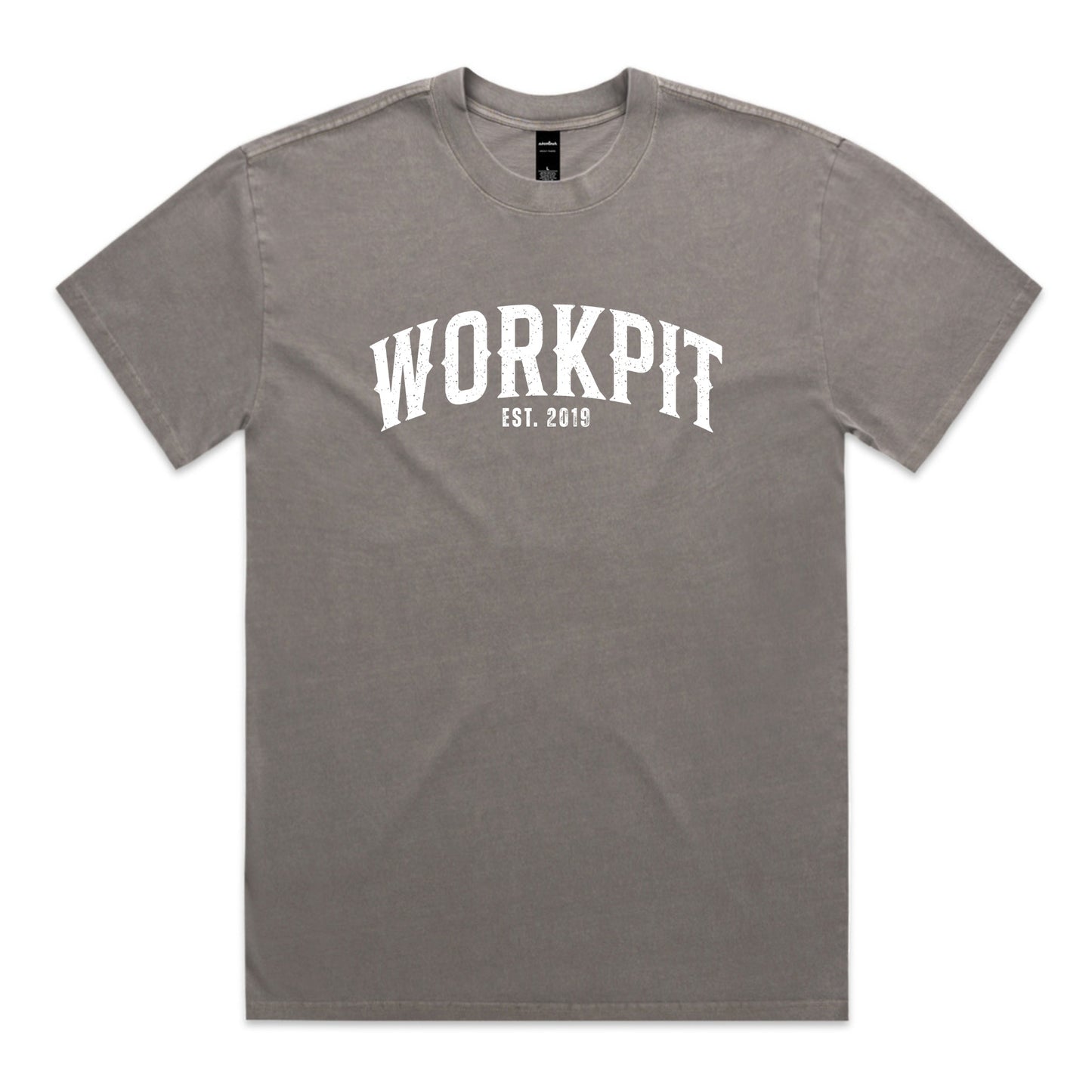 THE WORK PIT TEE - FADED GREY