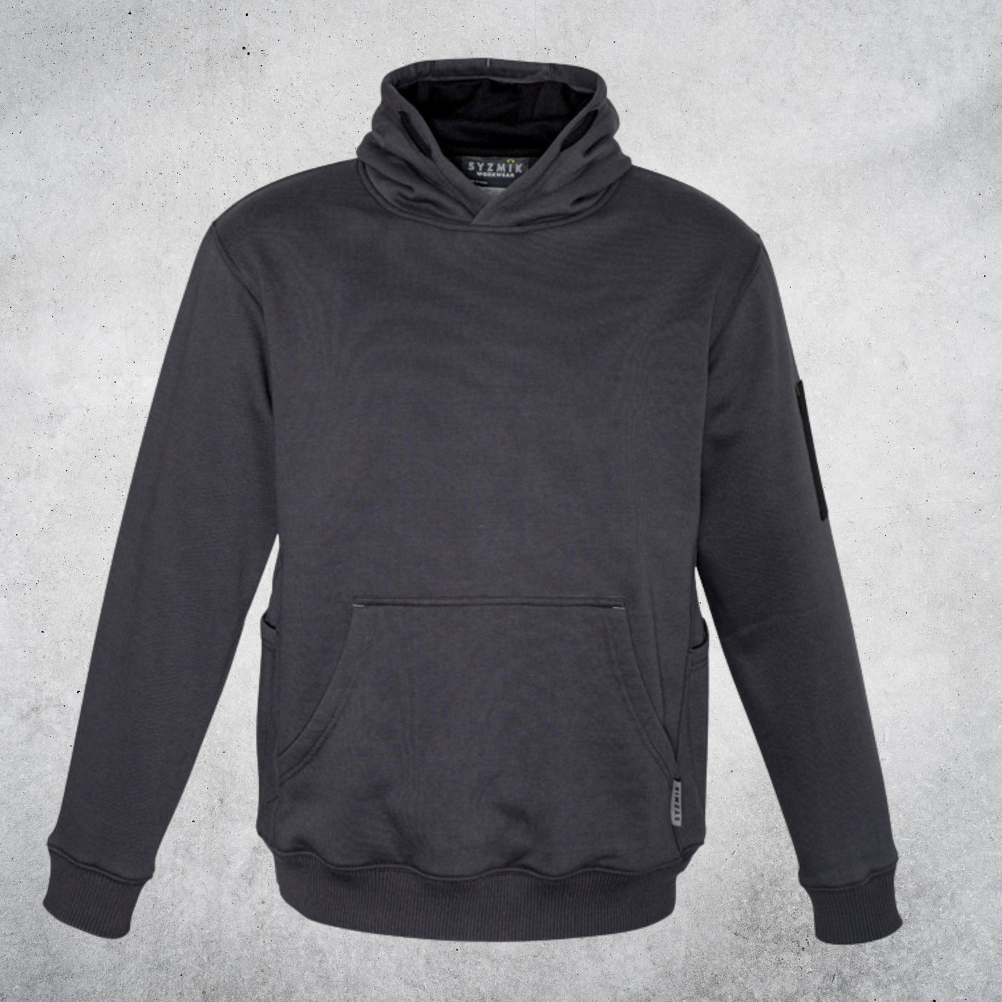 SYZMIK MULTI POCKET HOODIE - CHARCOAL / BLACK