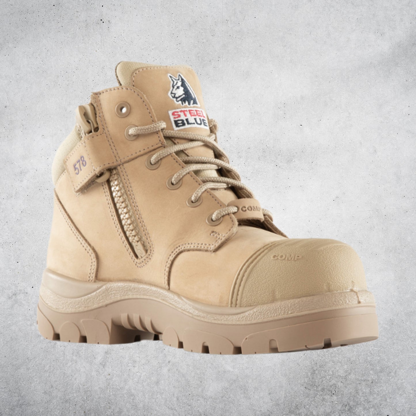 STEEL BLUE 518578 ARGYLE LADIES ZIP SCUFF COMPOSITE - SAND