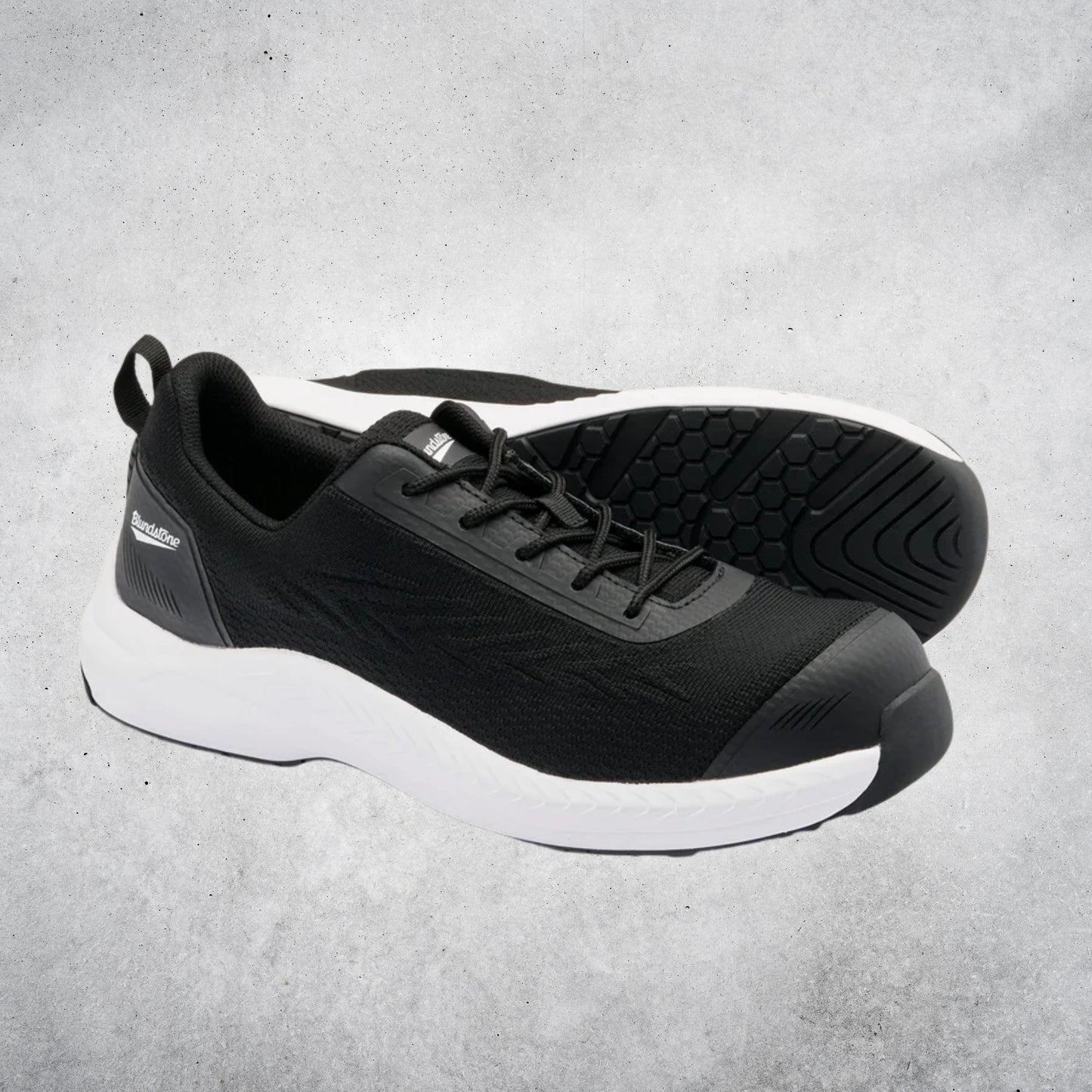 BLUNDSTONE 840 SAFETY LACE-UP JOGGER - BLACK / WHITE