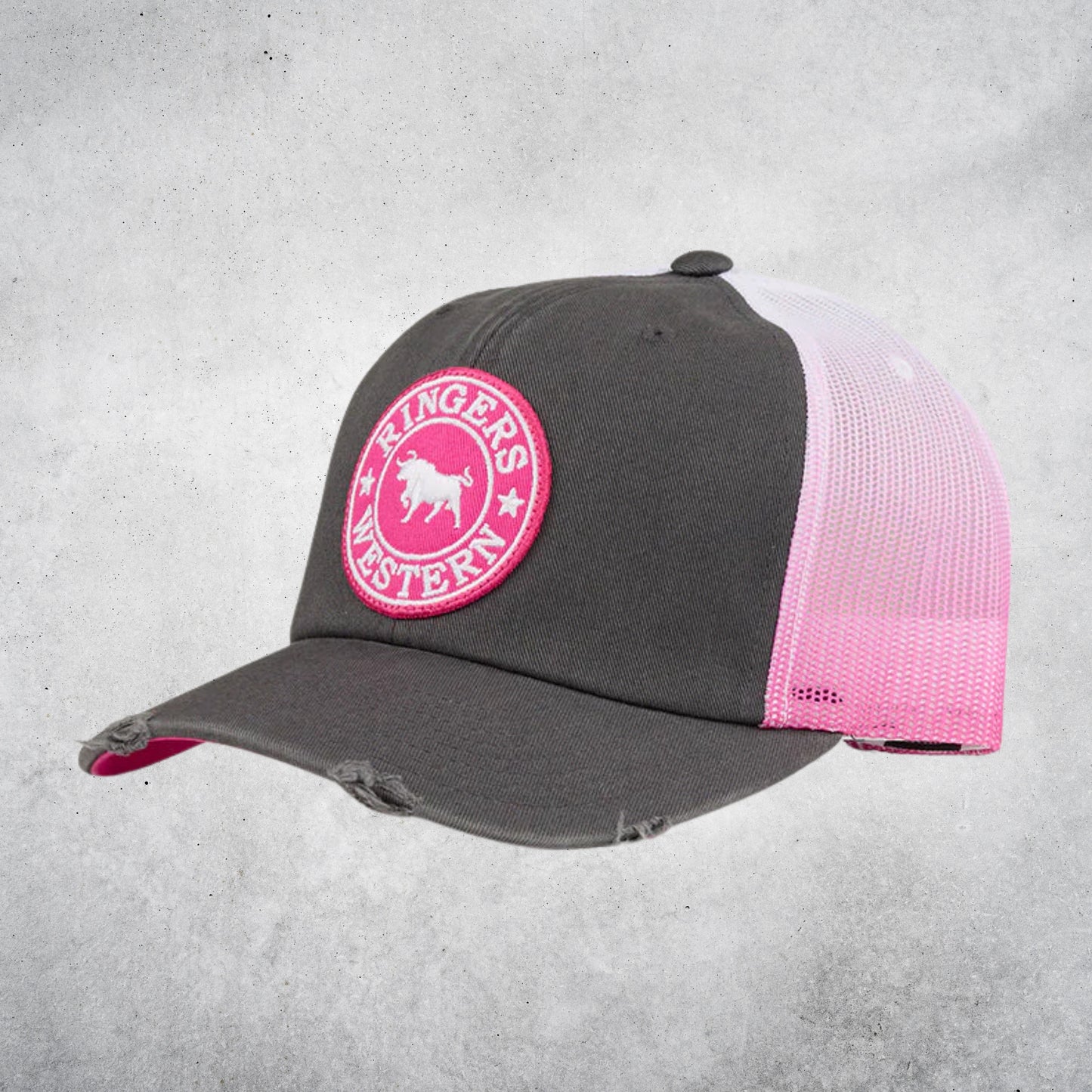 QUINN TRUCKER CAP - GREY / CANDY