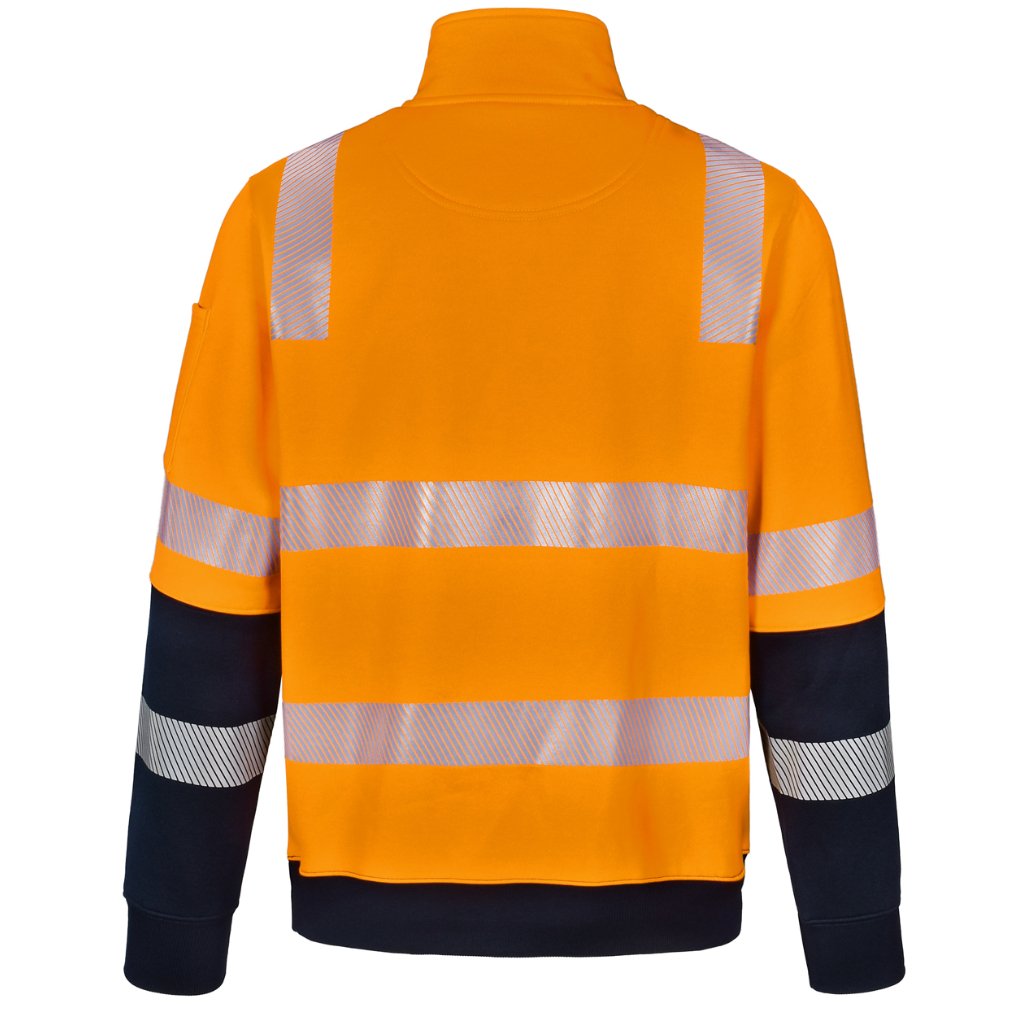AIW BIOMOTION VIC RAIL SAFETY JUMPER - ORANGE / NAVY - The Work Pit