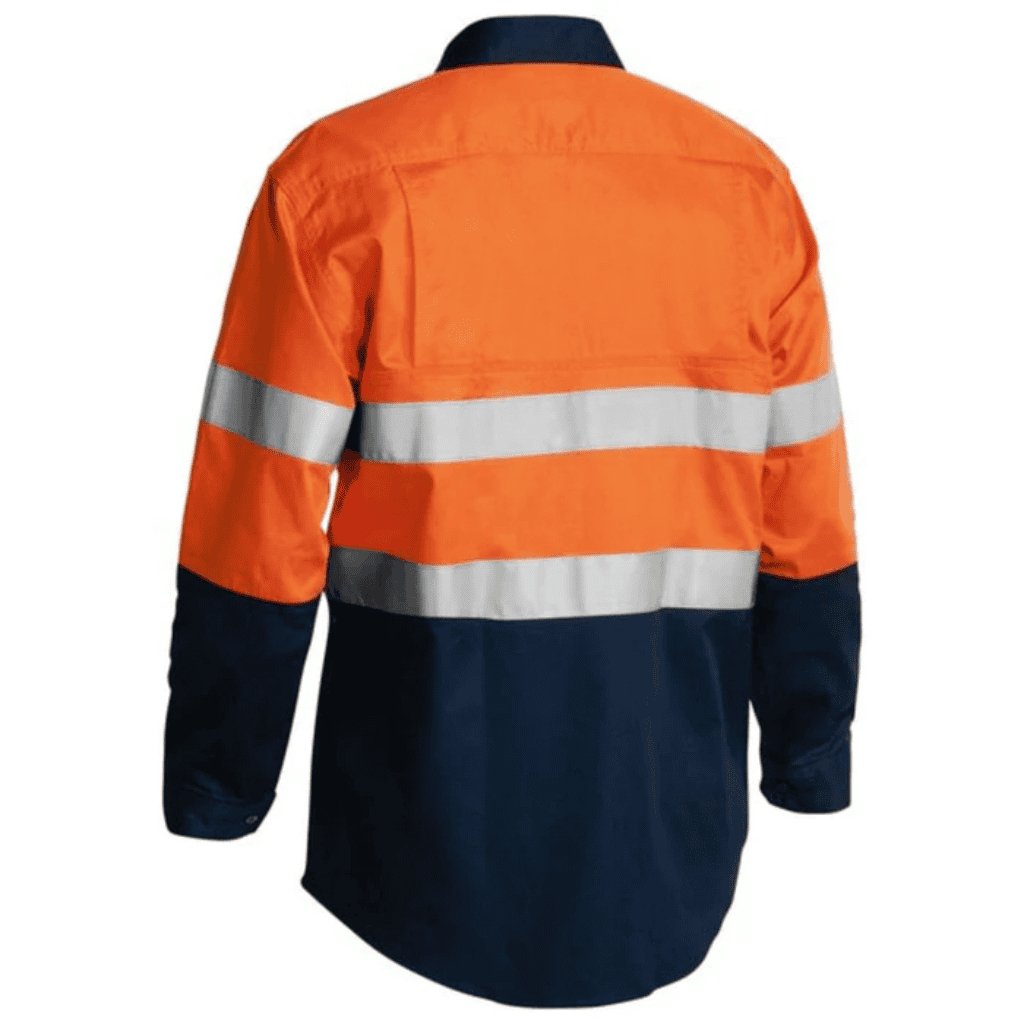 BISLEY WOMENS TAPED HI VIS COOL LIGHTWEIGHT SHIRT ORANGE/PINK - The Work Pit
