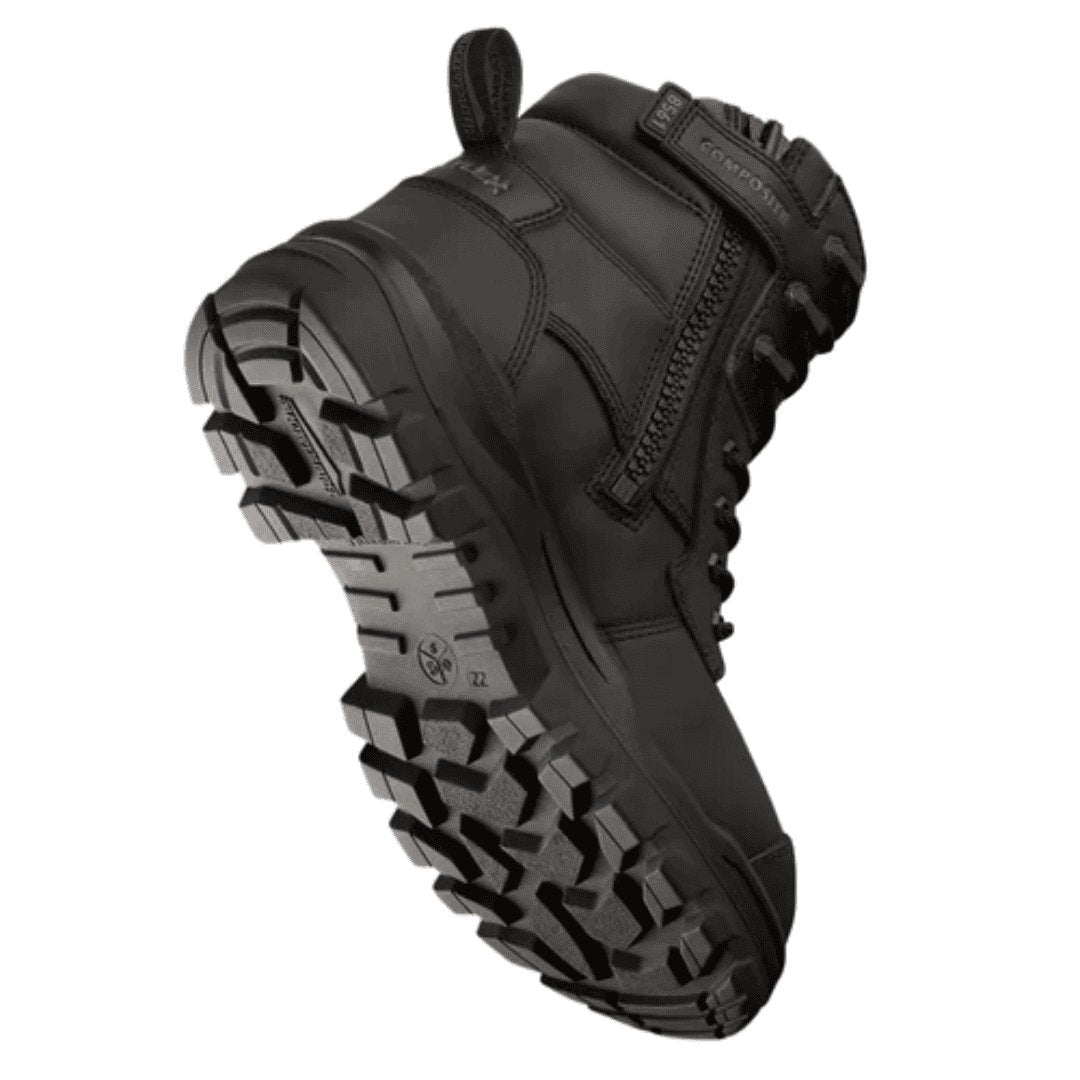 BLUNDSTONE #8561 ROTOFLEX 6in UNISEX TPU ZIPSIDE BOOTS BLACK - The Work Pit