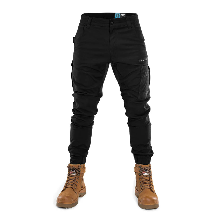 FORM | FB1 CUFFED WORK PANTS - BLACK
