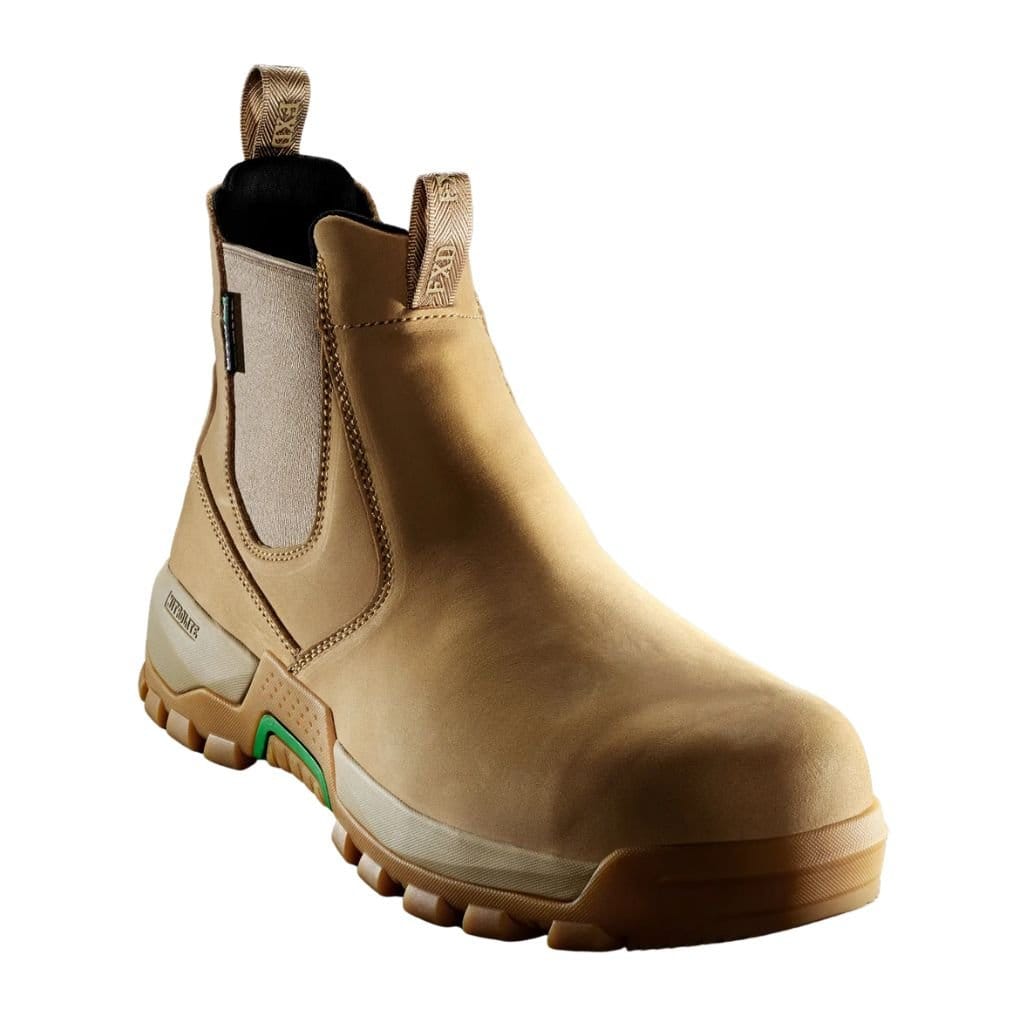 FXD WB - 4 ELASTIC SIDE SAFETY BOOT WHEAT - The Work Pit