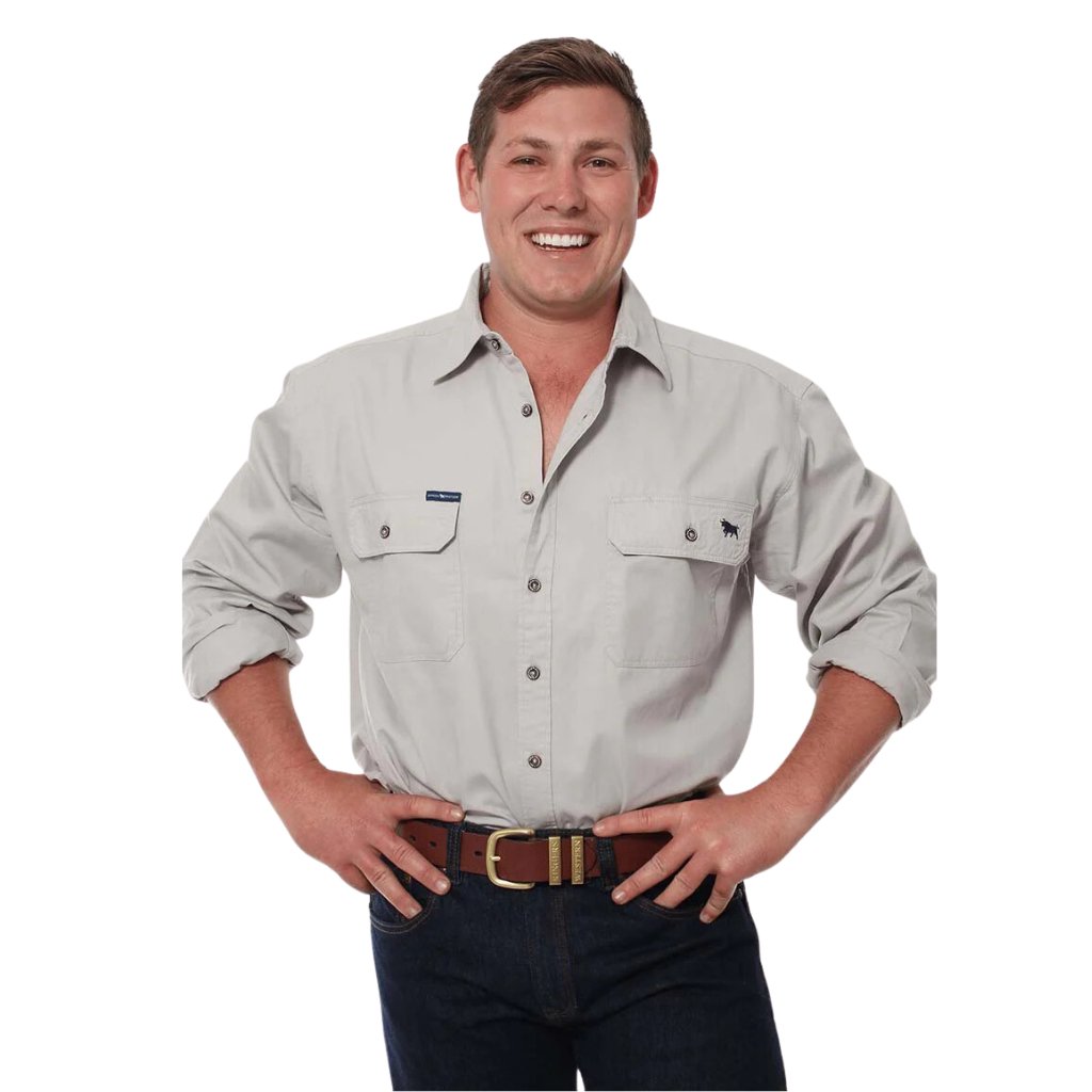 RINGERS WESTERN KING RIVER FULL BUTTON WORK SHIRT BEIGE – The