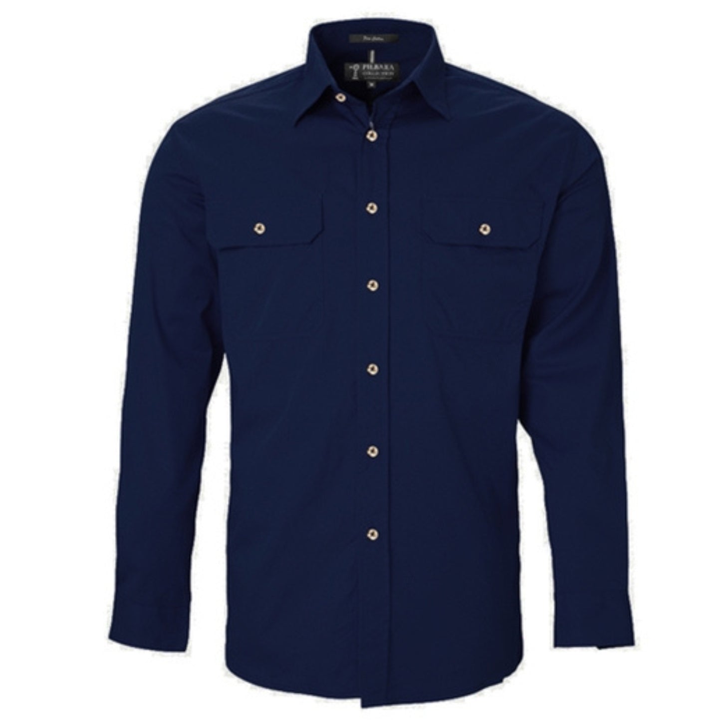 RITEMATE MENS PILBARA OPEN FRONT LONG SLEEVE SHIRT