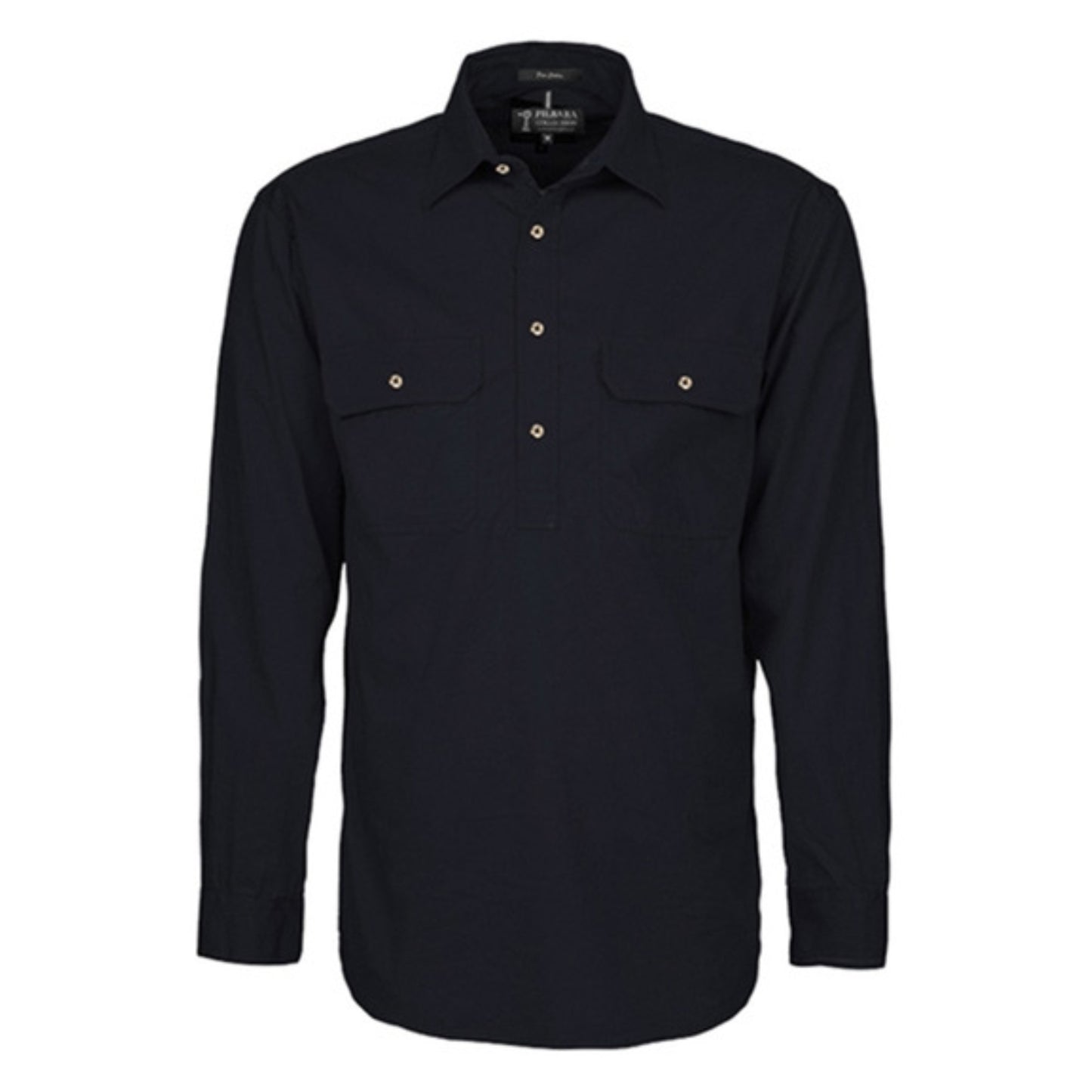MENS PILBARA CLOSED FRONT LONG SLEEVE SHIRT