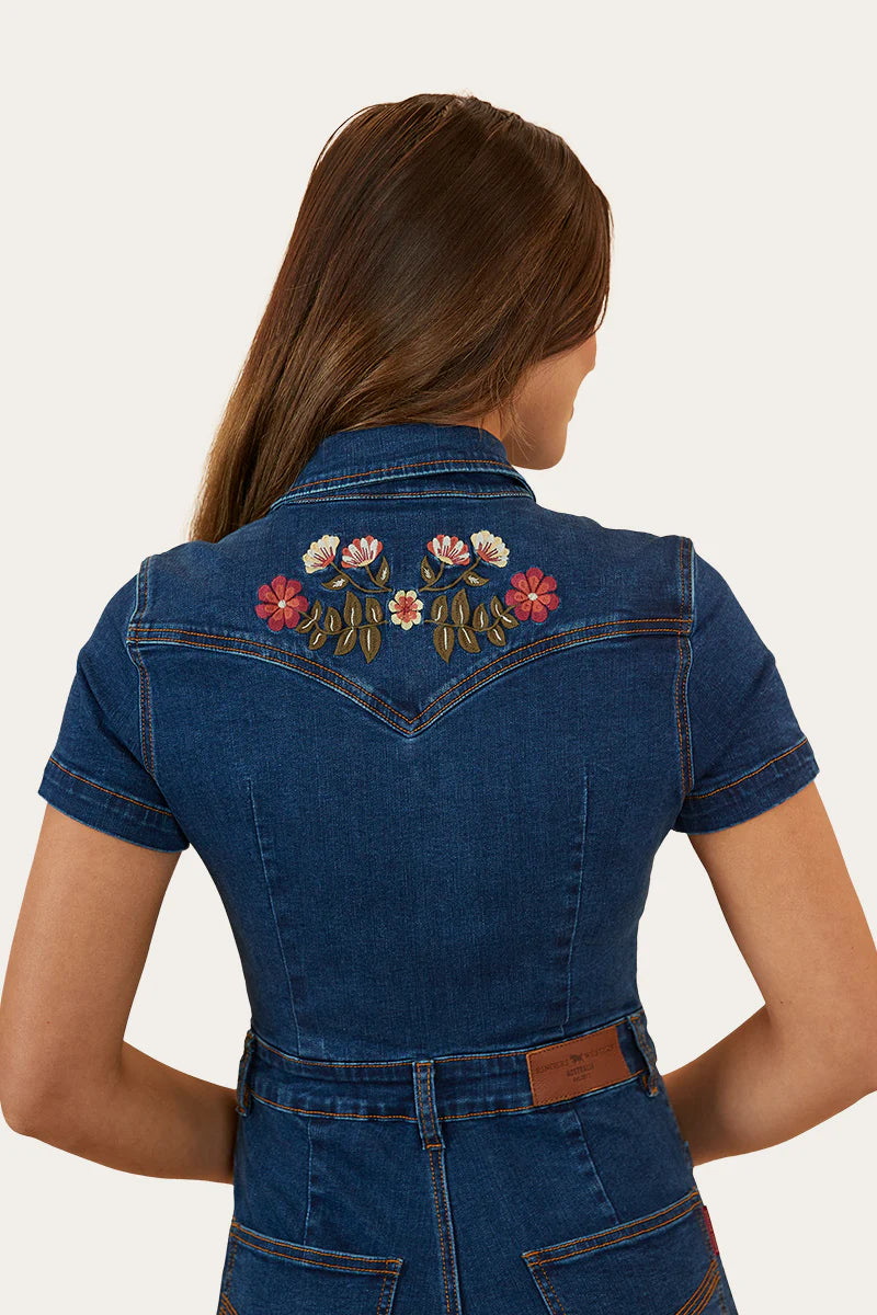 Ringers Western Juniper Womens Bootleg Jumpsuit - Classic Blue