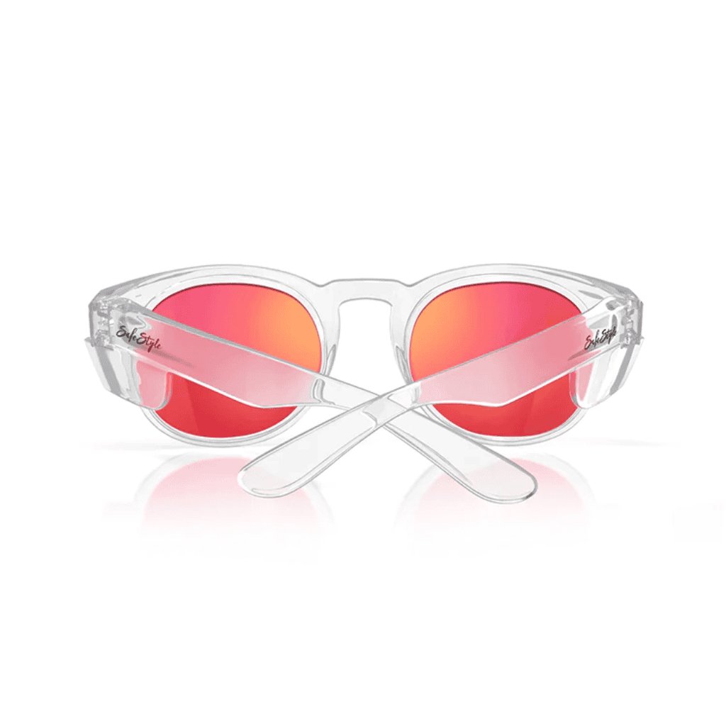 SAFESTYLE CRUISERS CLEAR FRAME/MIRROR RED POLARISED LENS - The Work Pit
