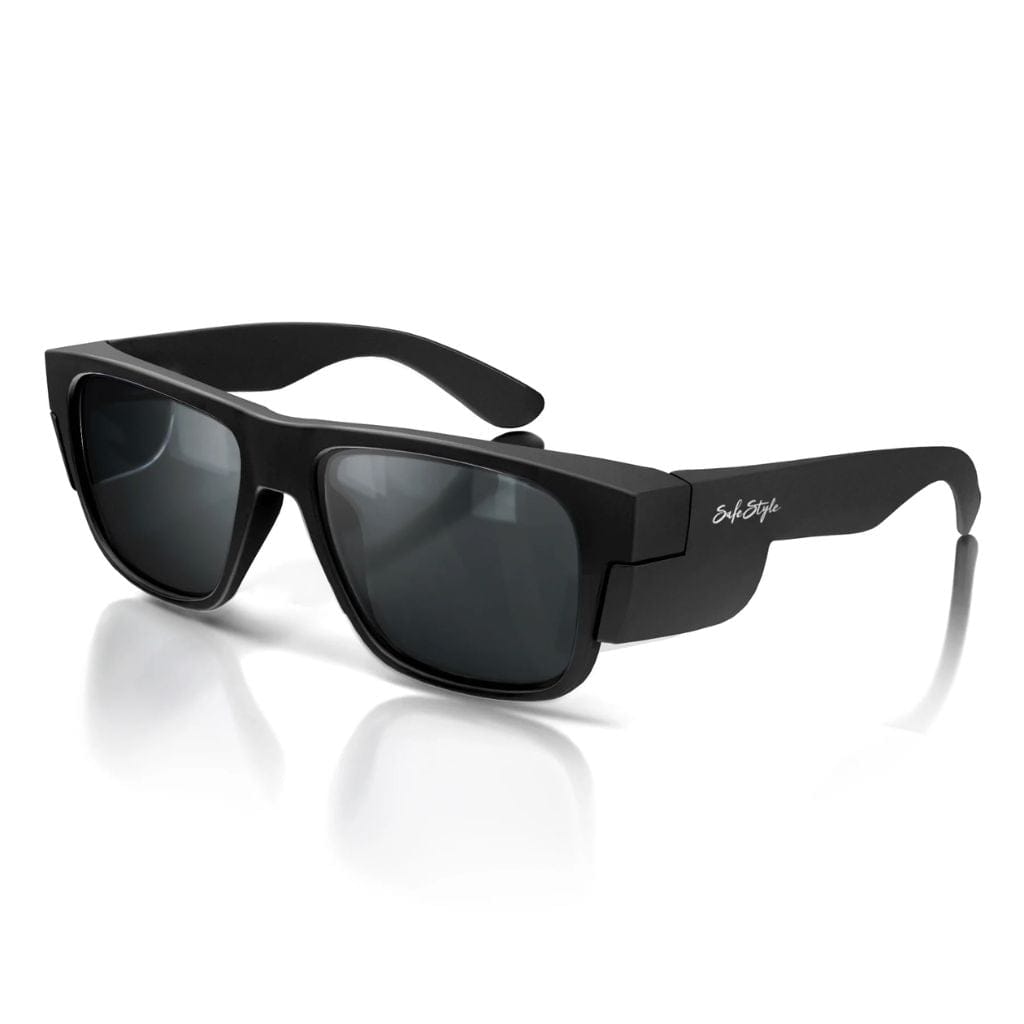 SAFESTYLE FUSIONS MATTE BLACK FRAME/POLARISED UV400 LENS - The Work Pit