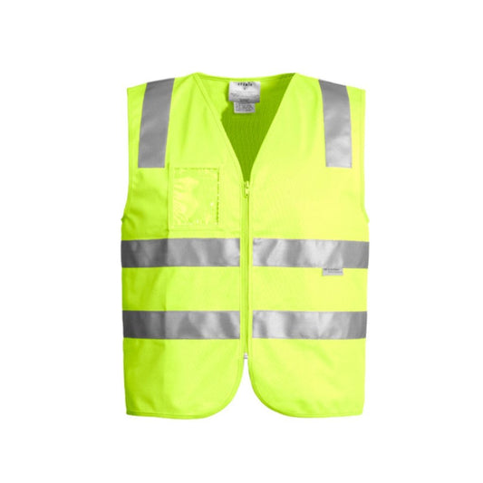 SYZMIK HI VIS DAY/NIGHT ZIP VEST - YELLOW - The Work Pit