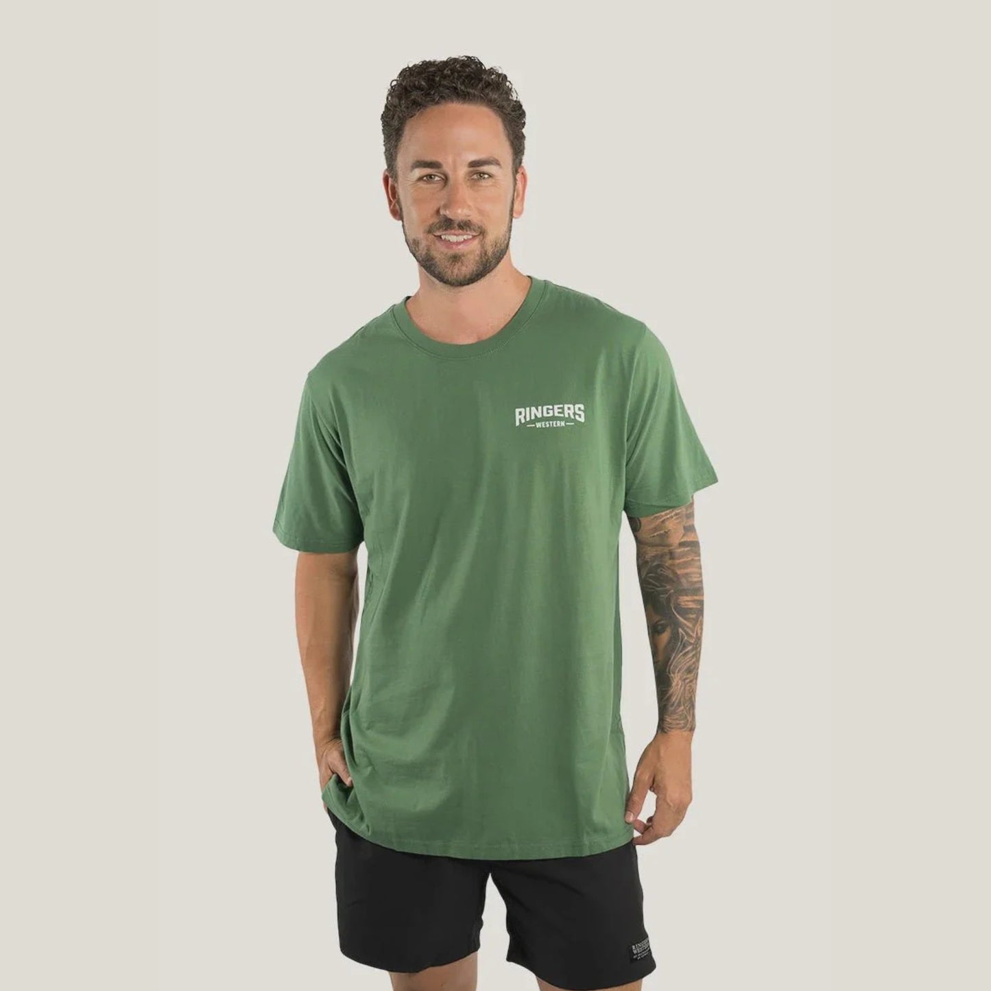 SQUADRON MENS LOOSE FIT TEE - CACTUS GREEN