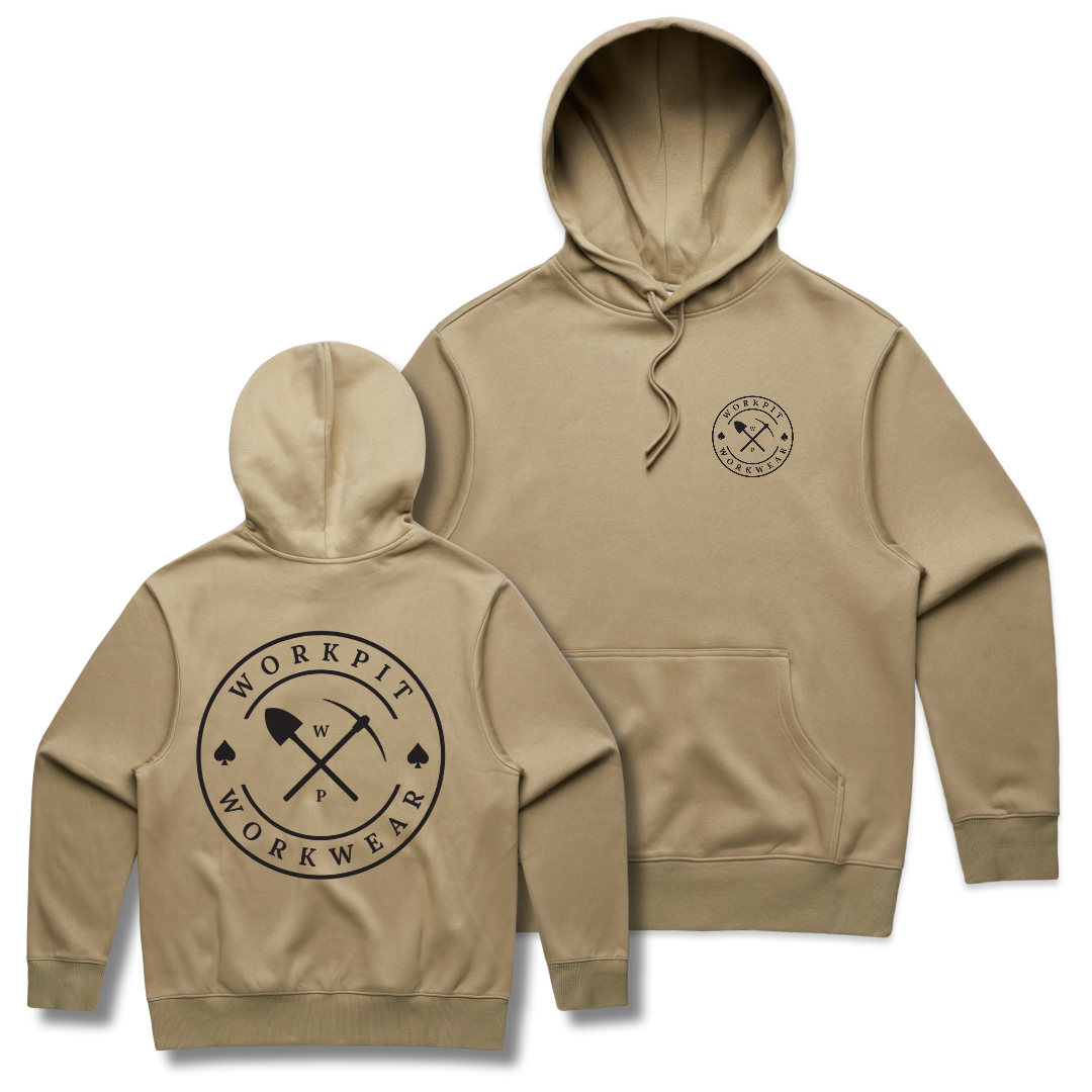 WORKPIT PICK & SHOVEL PULLOVER HOODIE - SAND