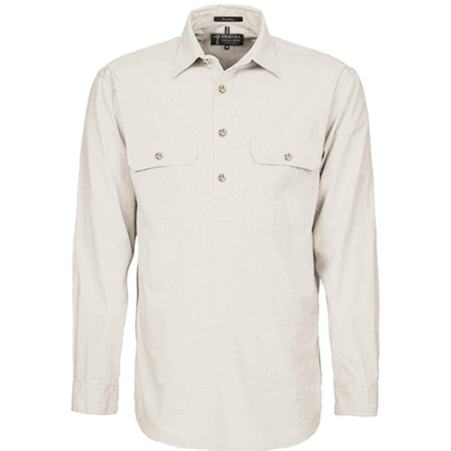MENS PILBARA CLOSED FRONT LONG SLEEVE SHIRT