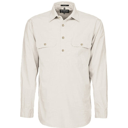 MENS PILBARA CLOSED FRONT LONG SLEEVE SHIRT