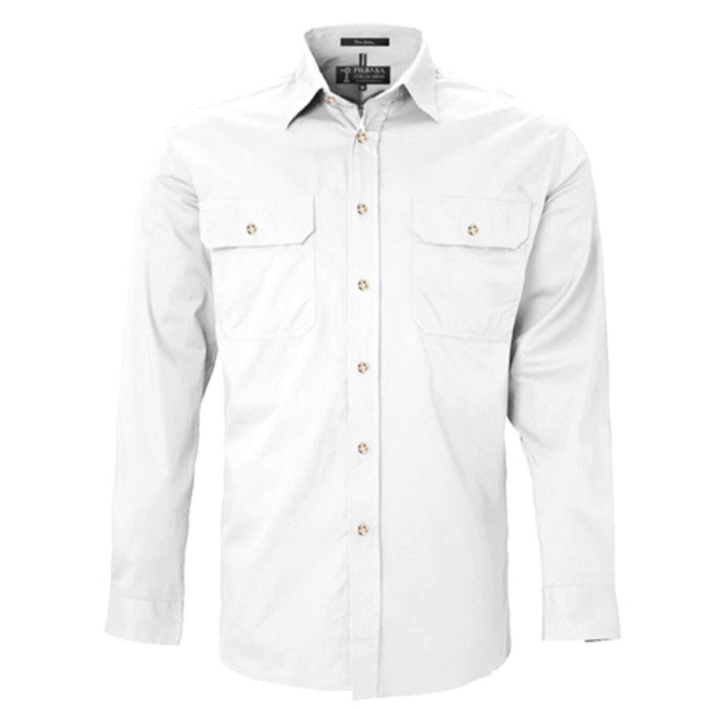 RITEMATE MENS PILBARA OPEN FRONT LONG SLEEVE SHIRT