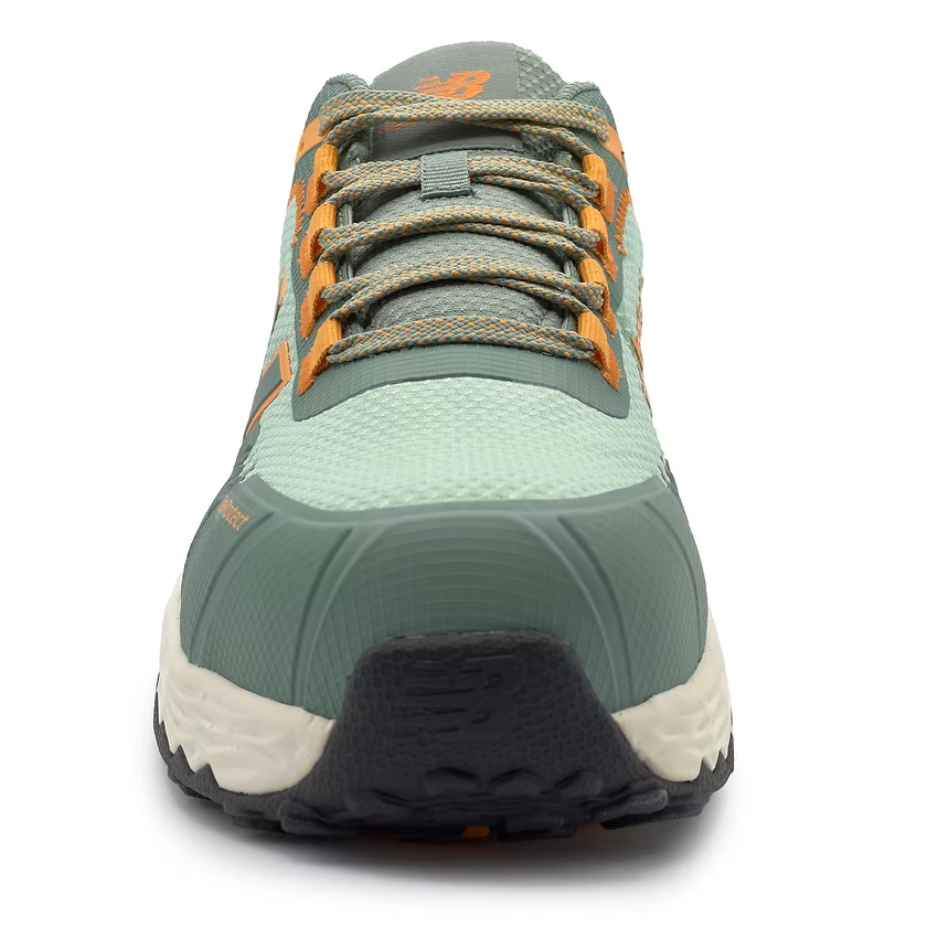 NEW BALANCE WOMENS CREMORNE SAFETY SNEAKERS - AQUA/PUMPKIN