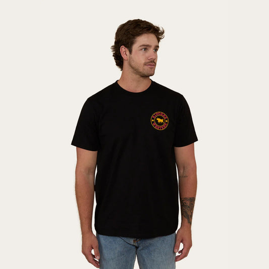 Signature Bull Mens Loose Fit T-Shirt - Black/Red/Yellow
