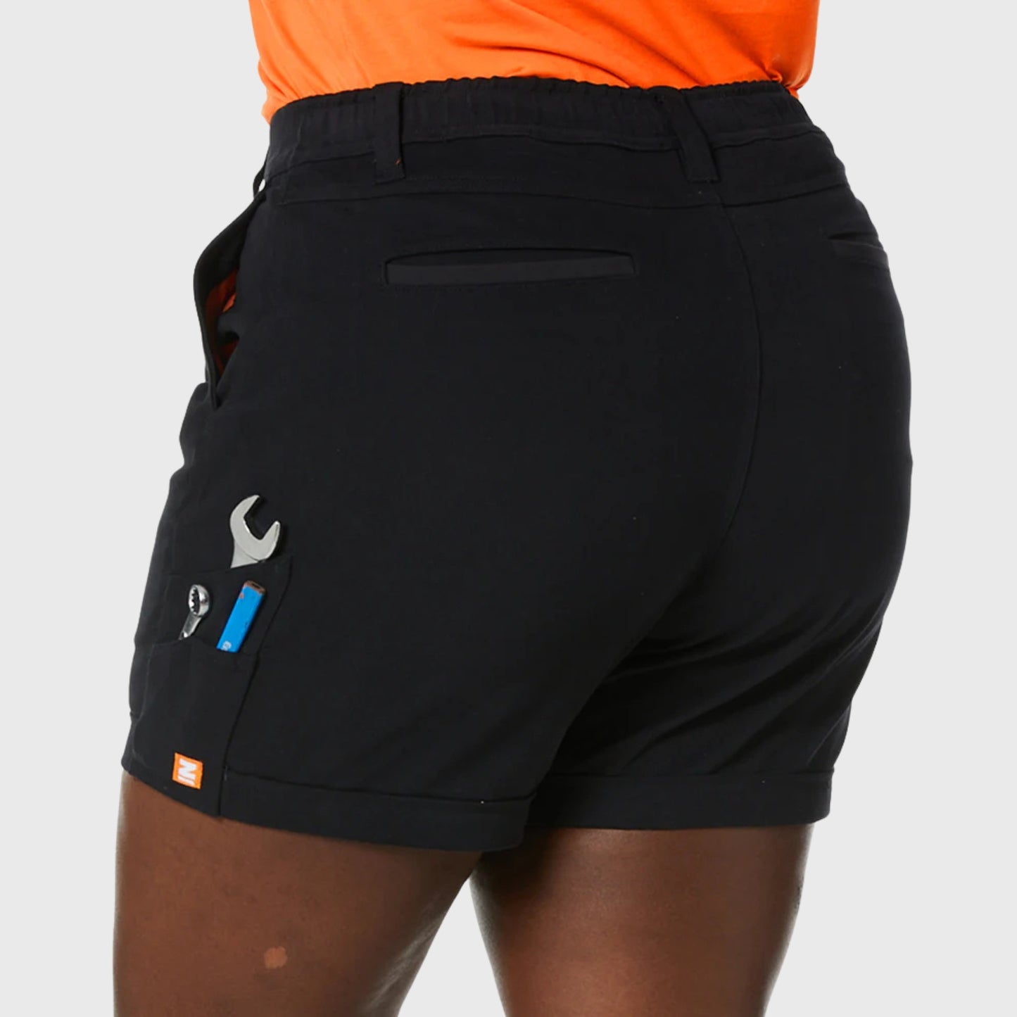 ZADIE WORKWEAR THE WORKZ SHORT - BLACK