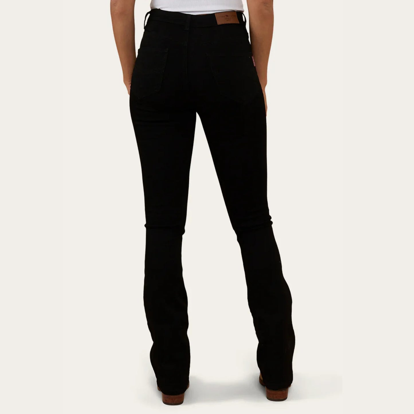 Ringers Western Penny Rodeo Womens High Rise Bootleg Jean - BLACK