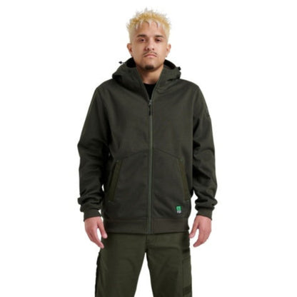 WF-3 ZIP THRU HOODIE – DARK GREEN | 5K WATERPROOF & WINDPROOF