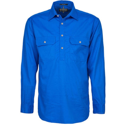 MENS PILBARA CLOSED FRONT LONG SLEEVE SHIRT