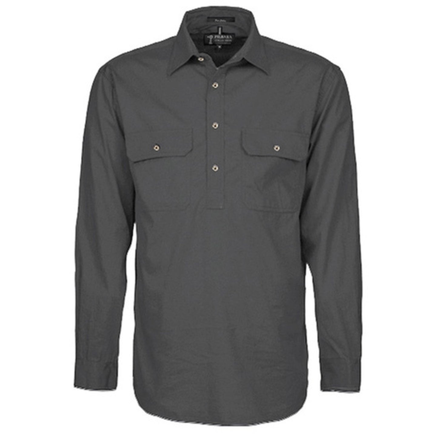 MENS PILBARA CLOSED FRONT LONG SLEEVE SHIRT