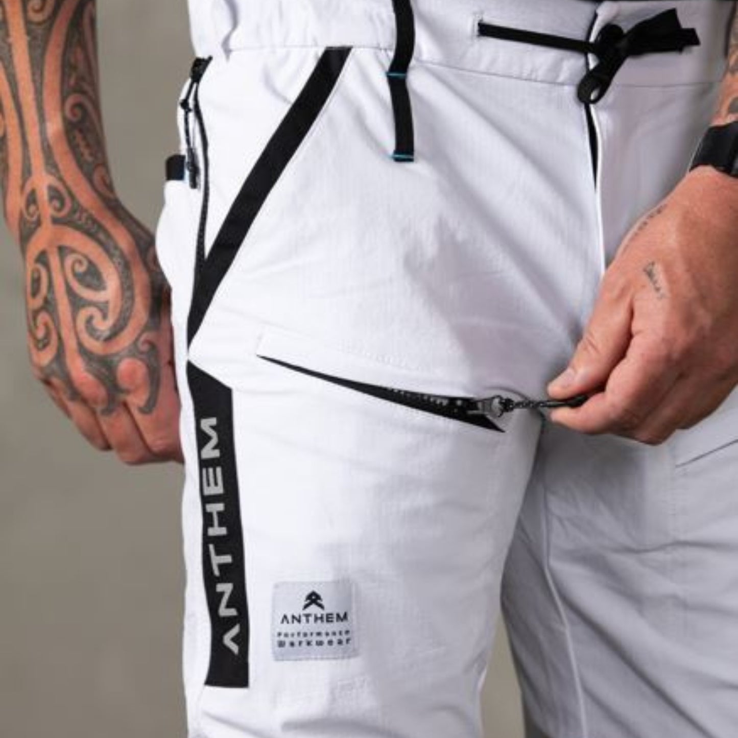 ANTHEM TRIUMPH PANT WITH TAPE - WHITE