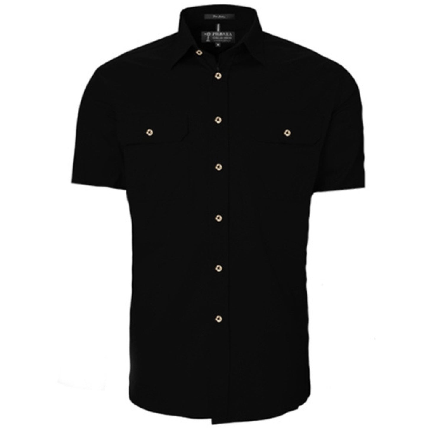 RITEMATE MENS PILBARA OPEN FRONT SHORT SLEEVE SHIRT