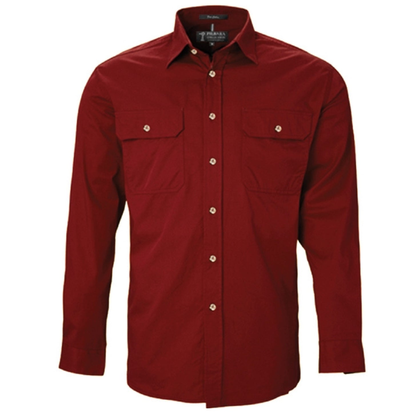 RITEMATE MENS PILBARA OPEN FRONT LONG SLEEVE SHIRT